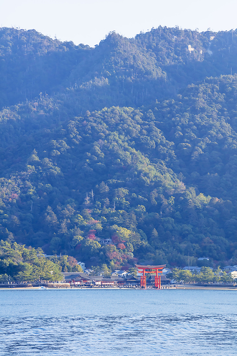 Itsukushima Shrine seen from the sea, Hiroshima Prefecture