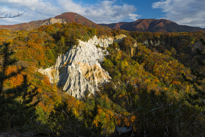 Japan Canyon and Autumn Foliage in the western part of the Shirakami Mountains, Fukaura Town, Nishitsugaru-gun, Aomori Prefecture, Japan
