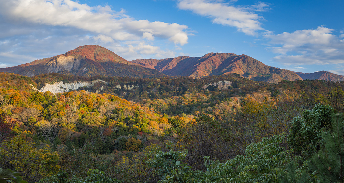 Japan Canyon and Autumn Foliage in the western part of the Shirakami Mountains, Fukaura Town, Nishitsugaru-gun, Aomori Prefecture, Japan