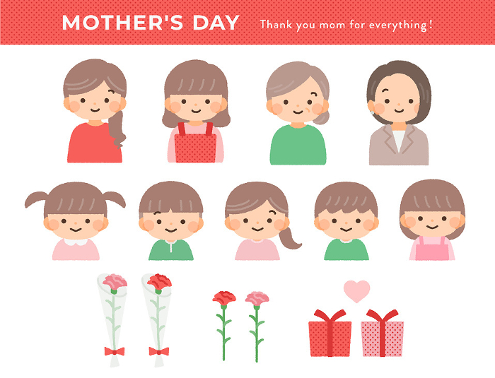 Clip art of person and gift for mother's day