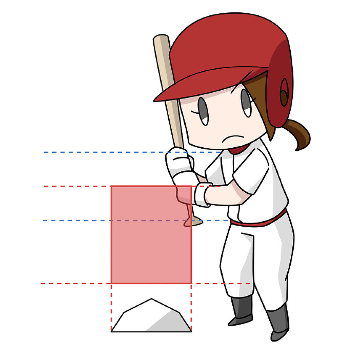 Clip art of baseball strike zone - girl