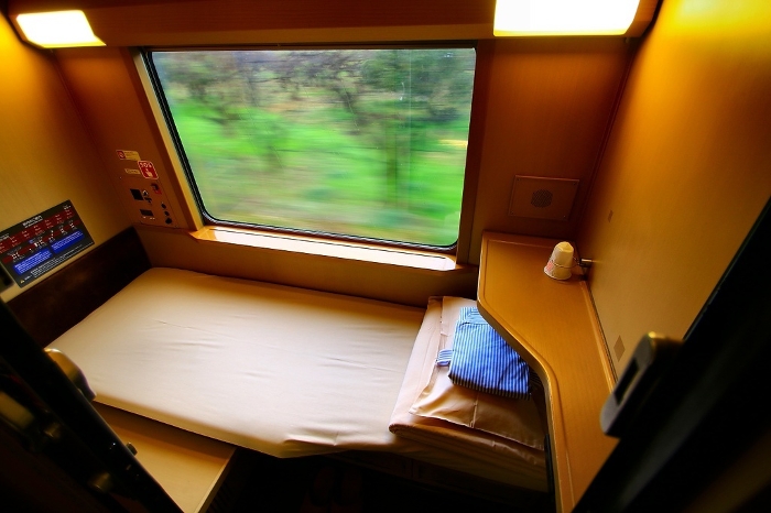Overnight train trip in a comfortable private sleeping car... 