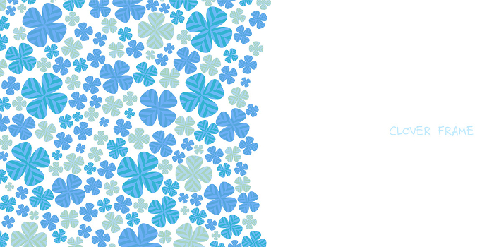 Clip art background of blue four-leaf clover