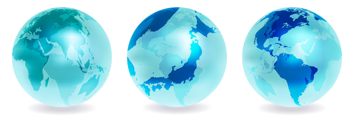 Earth World Map Blue Icon