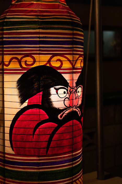 Illuminated lanterns at Nakano Momijiyama in Kuroishi, Aomori, Japan
