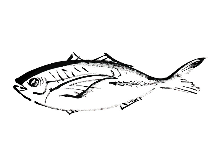 clip art of fish(horse mackerel)