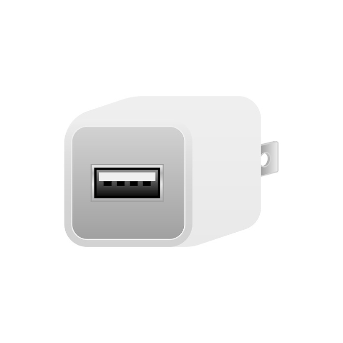 White USB Charger_USB Type A 2.0 1 port