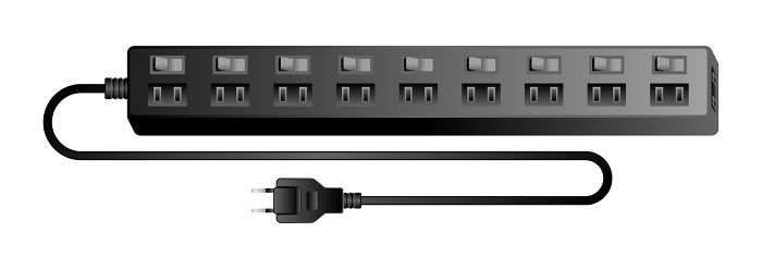 Black power adapter _10 plugs