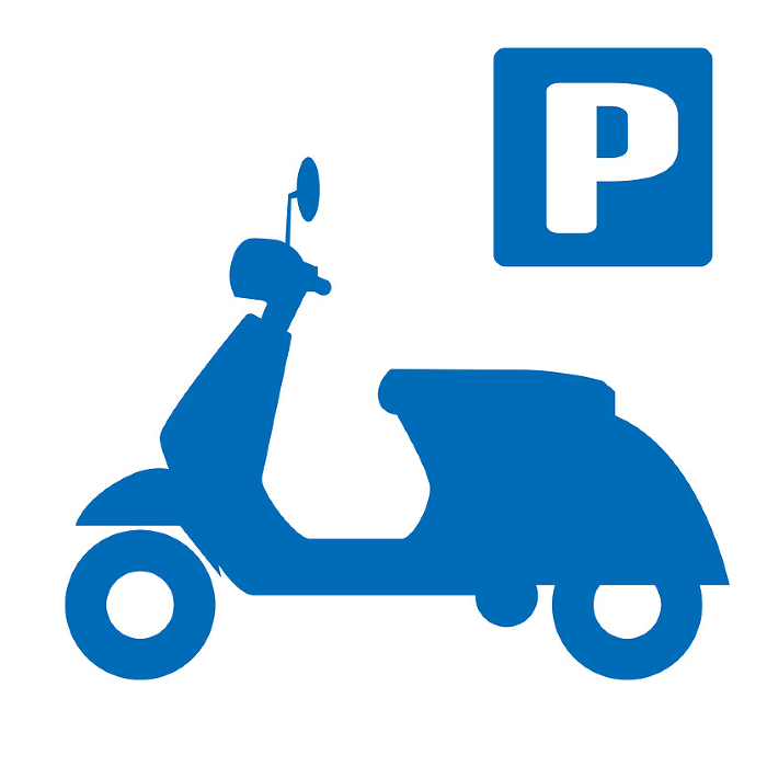 Icons for houses, motorcycles, bicycle parking Icons Pictogram Symbols for real estate, construction, condominiums