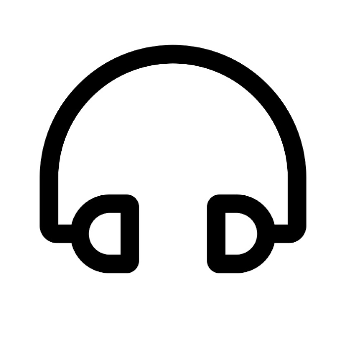 Simple headphone icon. Listening icon. Vector.