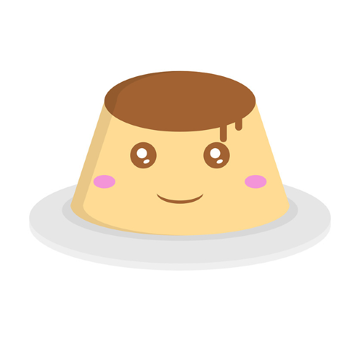 Cute pudding icon. Vector.