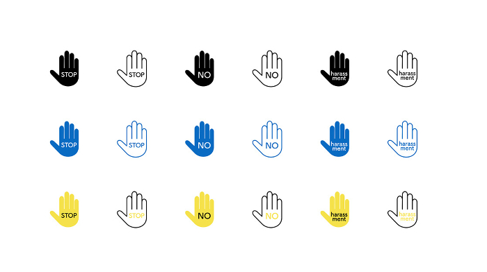 Various palm icon sets (prohibited), vector