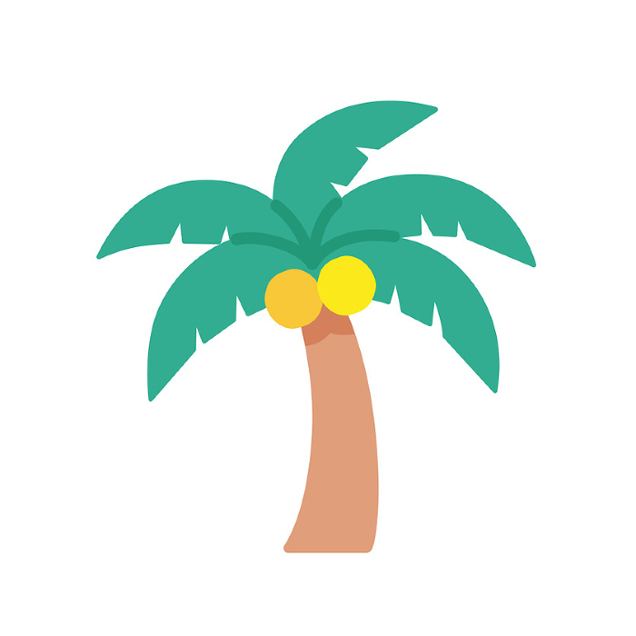 Clip art of palm tree. Fashionable, simple and cute icons.