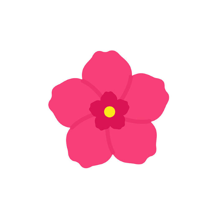 Clip art of hibiscus. Fashionable, simple and cute icons.