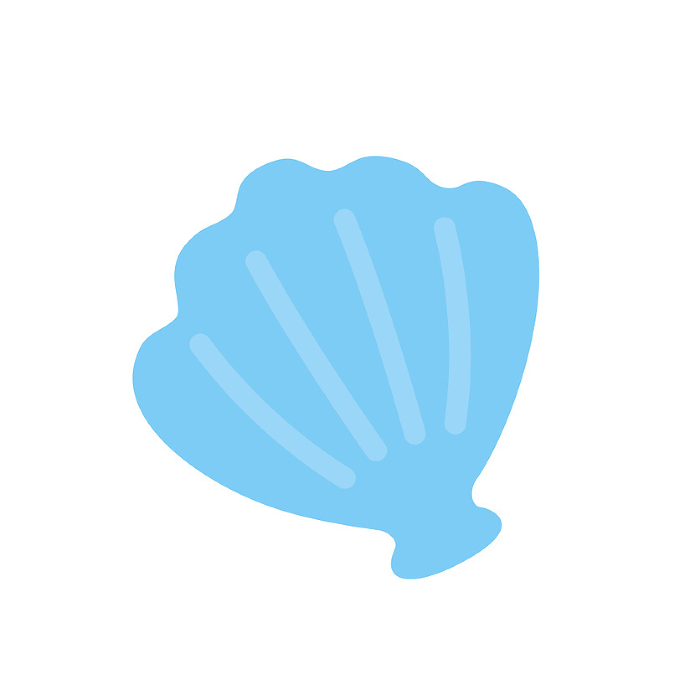 Clip art of seashell. Fashionable, simple, cute icons.