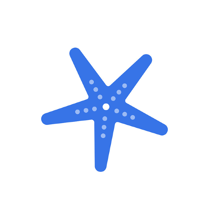 Clip art of starfish. Fashionable, simple and cute icons.