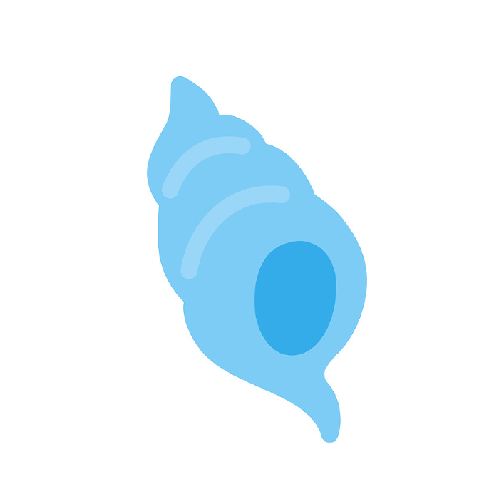 Clip art of mollusk. Fashionable, simple, cute icons.