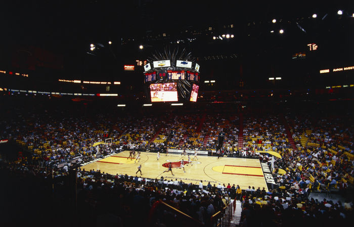 AmericanAirlines Arena,
UNDATED - NBA : A general view of the AmericanAirlines Arena during the NBA match between Miami Heat and Phoenix Suns in Miami, Florida, USA.

(Photo by AFLO)