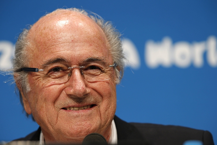 2014 FIFA World Cup. FIFA meets as the tournament comes to a close Joseph Blatter, JULY 14, 2014   Football   Soccer : FIFA president Joseph Sepp Blatter attends a press conference after the FIFA World Cup 2014 Brazil at Estadio do Maracana in Rio de Janerio, Brazil.  Photo by AFLO 