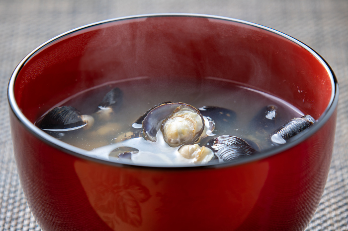 Miso soup with shijimi clam.