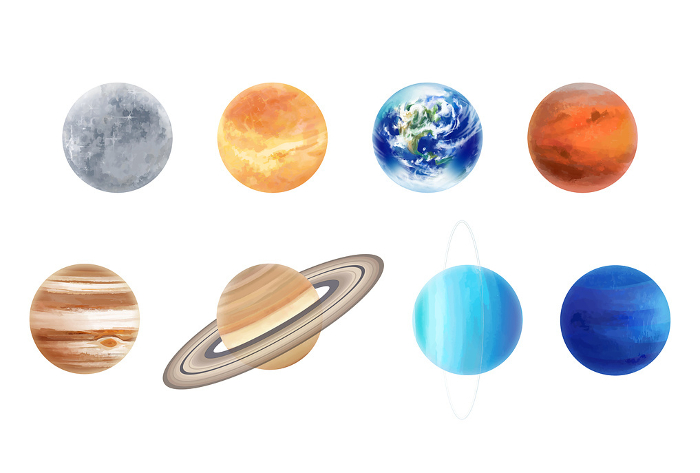 Clip art of solar system planets