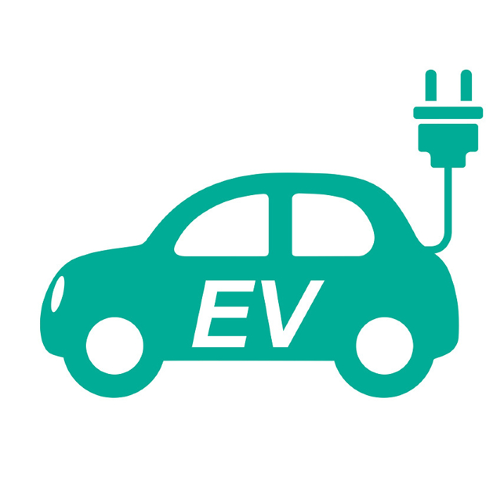 Residential Electric car charger icon Pictogram for real estate, construction, and condominiums Symbol Green