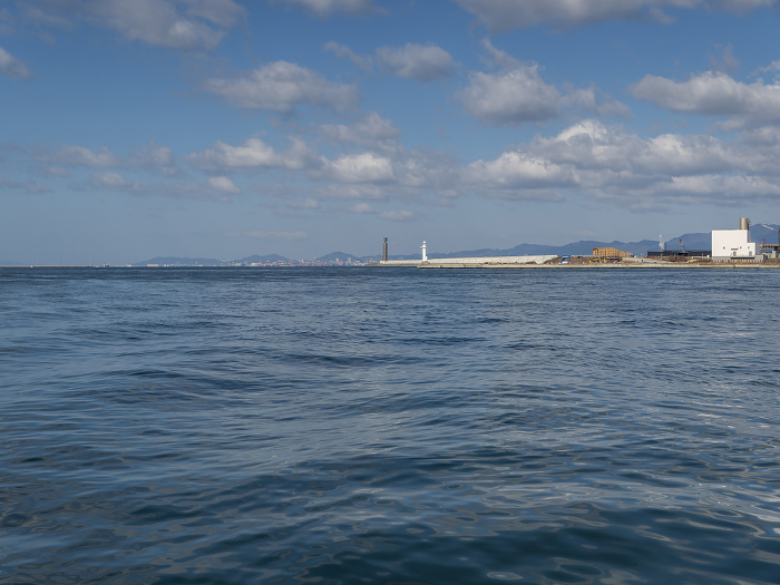 View of Osaka and Kobe Ports from Cosmosquare Seaside Park