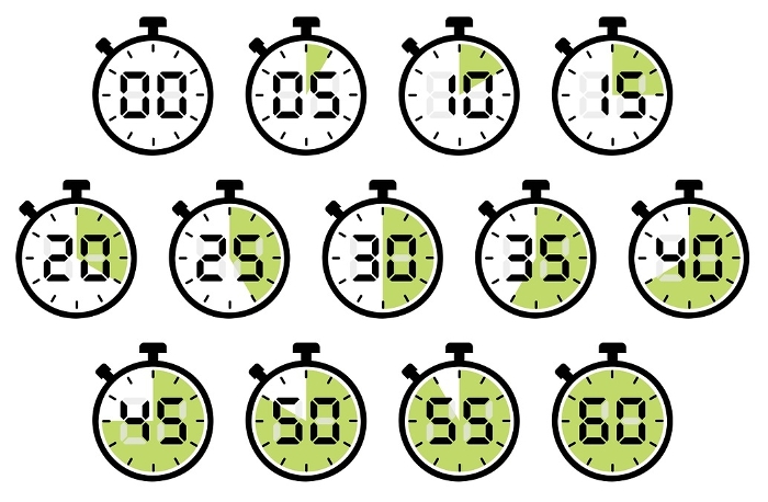 Vector illustration set of stopwatch and timer