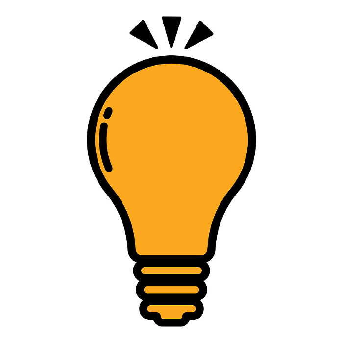 Light bulb icon Orange