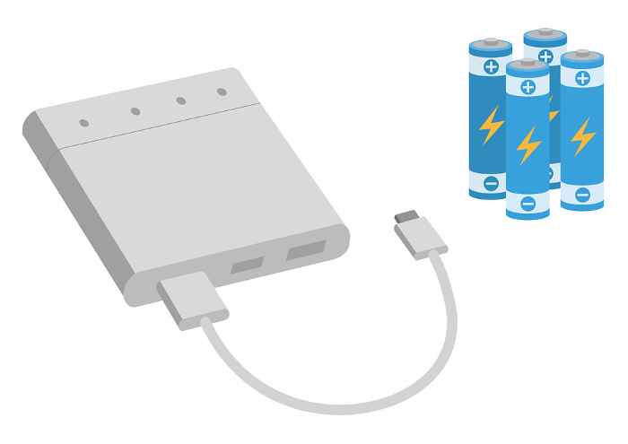 Clip art of battery charger and battery_2