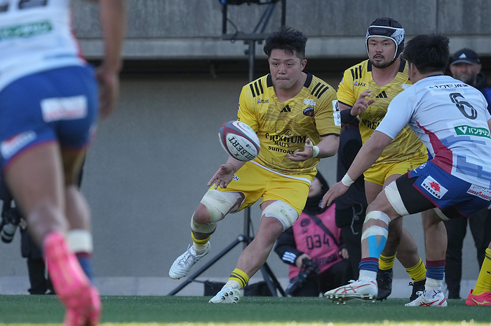 2023 24 Japan Rugby League One Sungoliath s Ryuga Hashimoto during the 2023 24 Japan Rugby League One match between Tokyo Suntory Sungoliath and Hanazono Kintetsu Liners at Prince Chichibu Memorial Stadium in Tokyo, Japan on March 9, 2024.  Photo by AFLO 