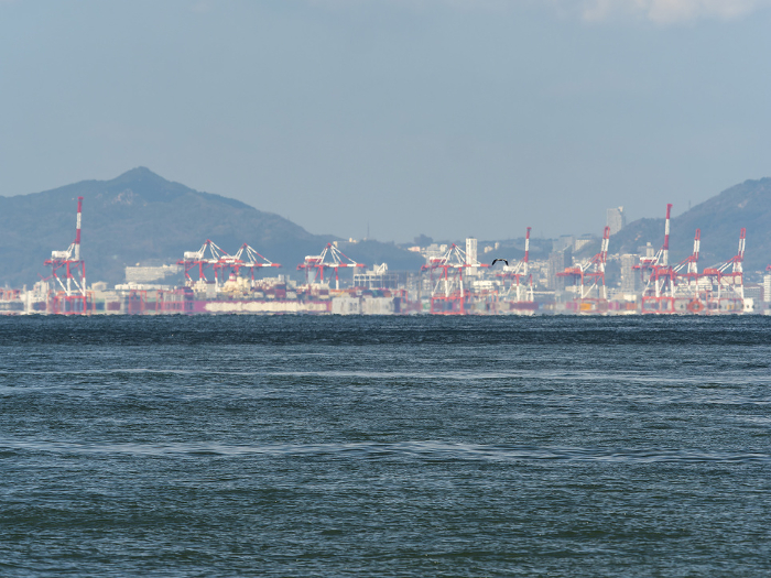 View of Kobe Port from Osaka Port