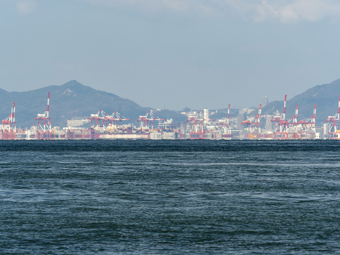 View of Kobe Port from Osaka Port