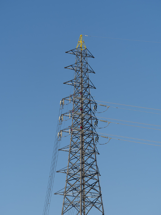 Blue sky and power tower