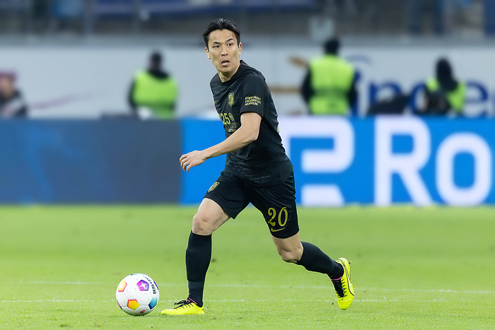 Eintracht Frankfurt   TSG 1899 Hoffenheim, 1. FBL Makoto Hasebe  Eintracht Frankfurt, 20 . Bundesligaspiel zwischen Eint Eintracht Frankfurt TSG 1899 Hoffenheim, 1 FBL Makoto Hasebe Eintracht Frankfurt, 20 Bundesliga match between Eintracht Frankfurt and TSG Hoffenheim on March 10, 2024 at Deutsche Bank Park in Frankfurt am Main According to the regulations of the DFL, Deutsche Fu ball Liga, it is prohibited to exploit or have exploited photographs taken in the stadium and or of the match in the form of sequential images and or video like photo series, Frankfurt am Main Hessen Germany Deutsche Bank Park