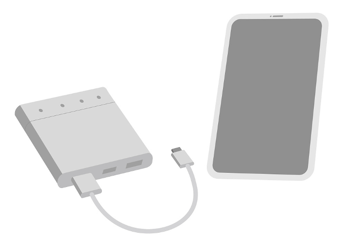 Clip art of smartphone and charger_4