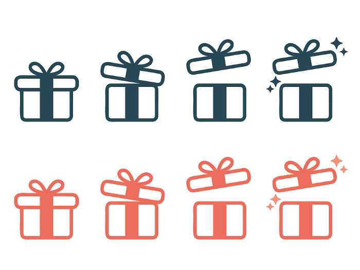 Simple gift box icon