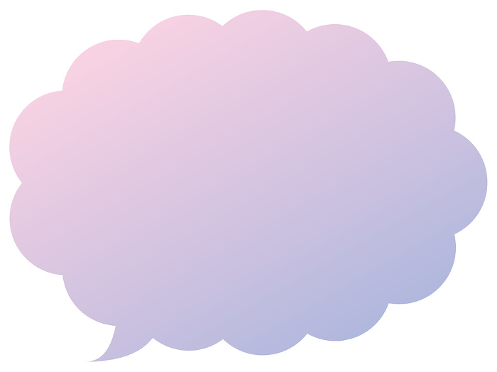 Illustration of speech balloon 18 [Two pastel color gradation (pink and purple)