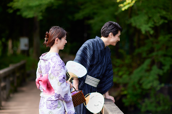 Japanese couple in yukata