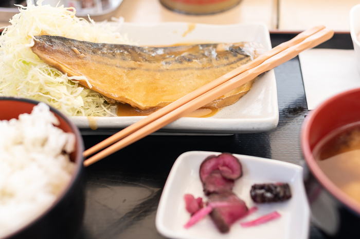 Delicious mackerel simmered in miso