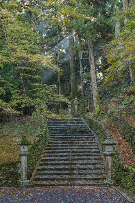 View of the precincts of the West Pagoda of Enryaku-ji Temple in Otsu City, Shiga Prefecture, Japan
