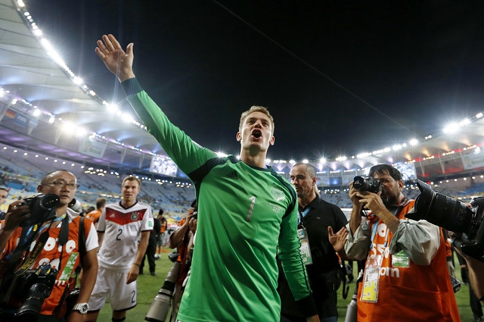 2014 FIFA World Cup Final Germany Wins 4th title in 6 tournaments Manuel Neuer  GER , JULY 13, 2014   Football   Soccer : FIFA World Cup Brazil 2014 Final match between Germany and Argentina at the Maracana stadium in Rio de Janeiro,  Brazil.  Photo by AFLO   3604 
