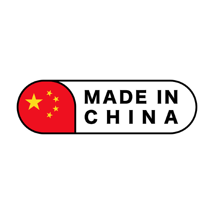 MADE IN CHINA label. Made in China. Vector.