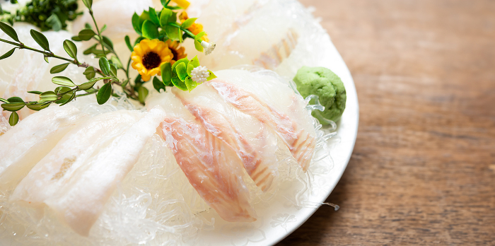 sashimi of white fish