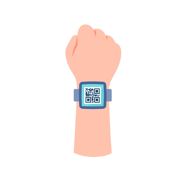 Smartwatch with QR code display