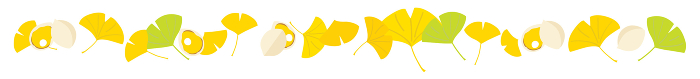 Clip art of gingko line in autumn