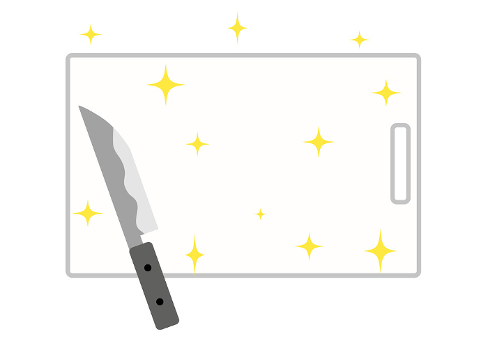 Clip art of cutting board and knife