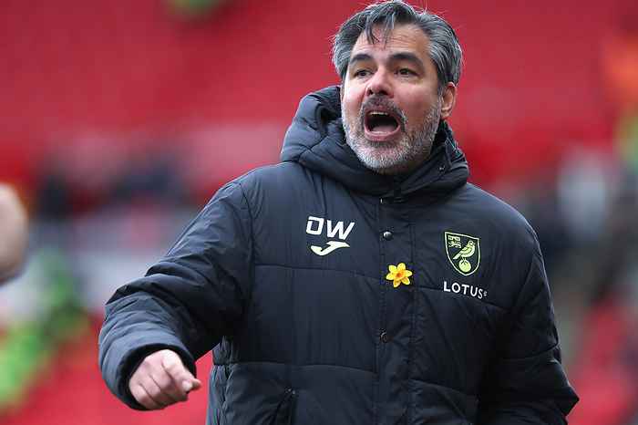 Stoke City v Norwich City   Sky Bet Championship  David Wagner Manager of Norwich City on the side line during the Sky Bet Championship match between Stoke City and Norwich City at Bet365 Stadium on March 16, 2024 in Stoke on Trent, United Kingdom.   WARNING  This Photograph May Only Be Used For Newspaper And Or Magazine Editorial Purposes. May Not Be Used For Publications Involving 1 player, 1 Club Or 1 Competition Without Written Authorisation From Football DataCo Ltd. For Any Queries, Please Contact Football DataCo Ltd on  44  0  207 864 9121