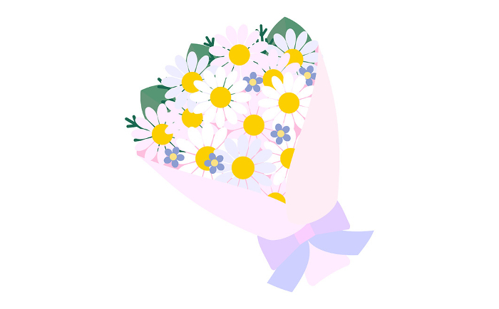 Pastel-colored marguerite bouquet