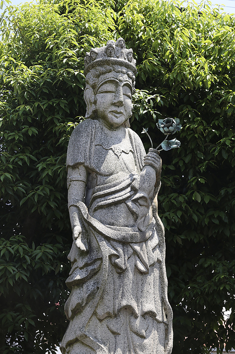 Statue of Kannon at No. 62 Houjyuji Temple 88 sacred places in Shikoku